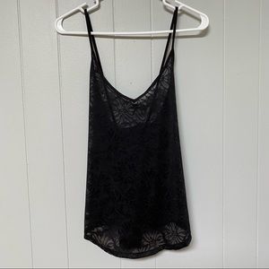 NWT Fabletics Wynona Black Lace Tank Small 4-6